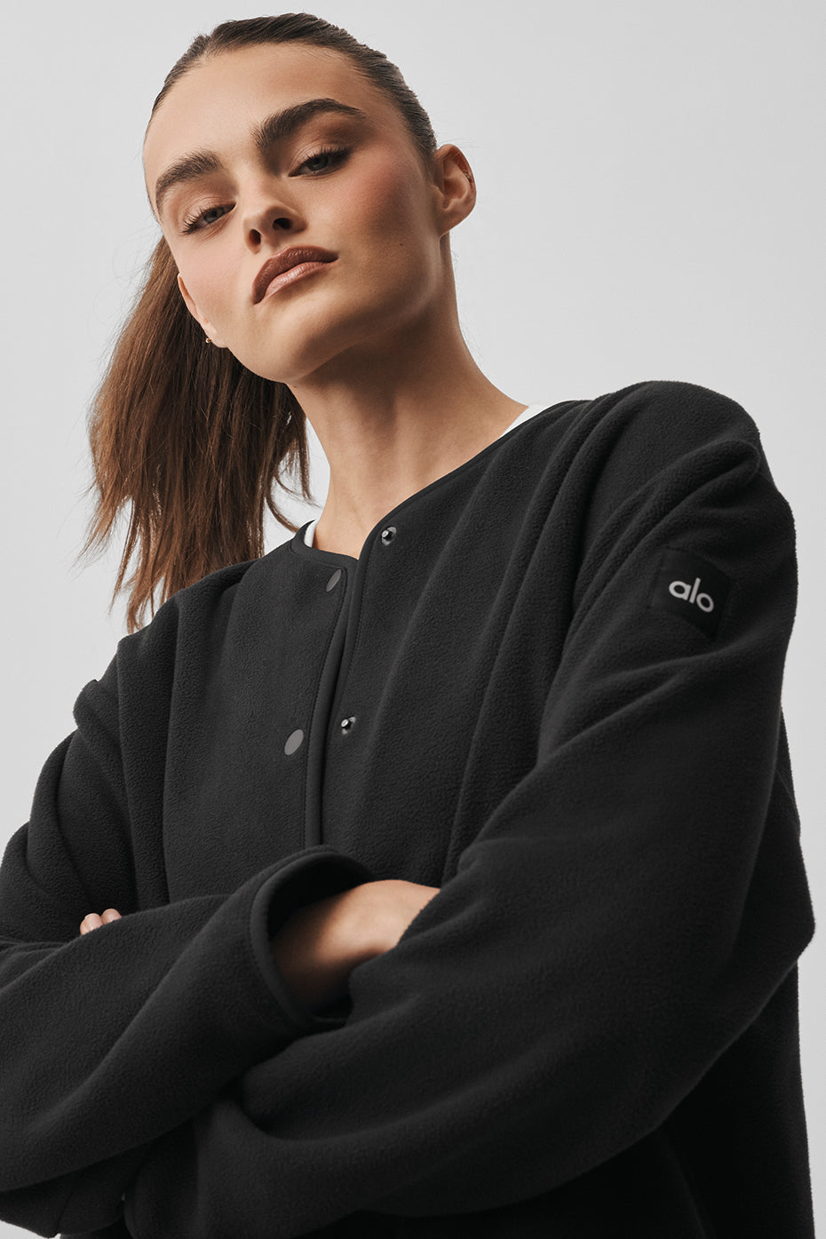 Polar Fleece Take Note Jacket - Black--2
