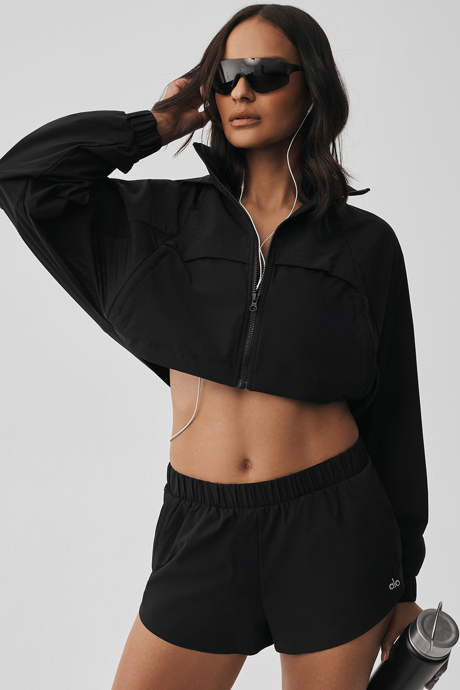 Cropped Playmaker Jacket - Black--0