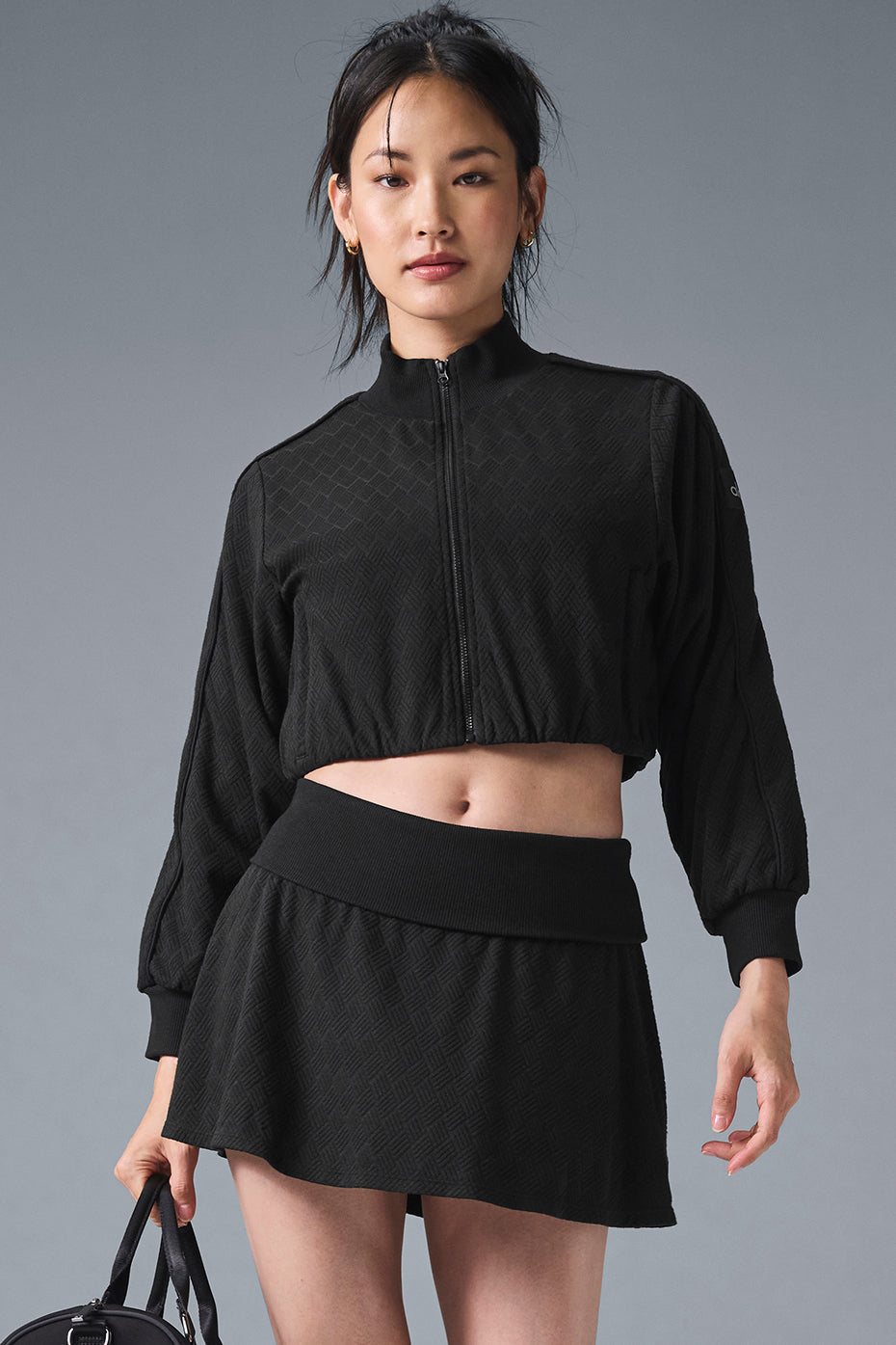 Cropped Doubles Only Full Zip Jacket - Black--0