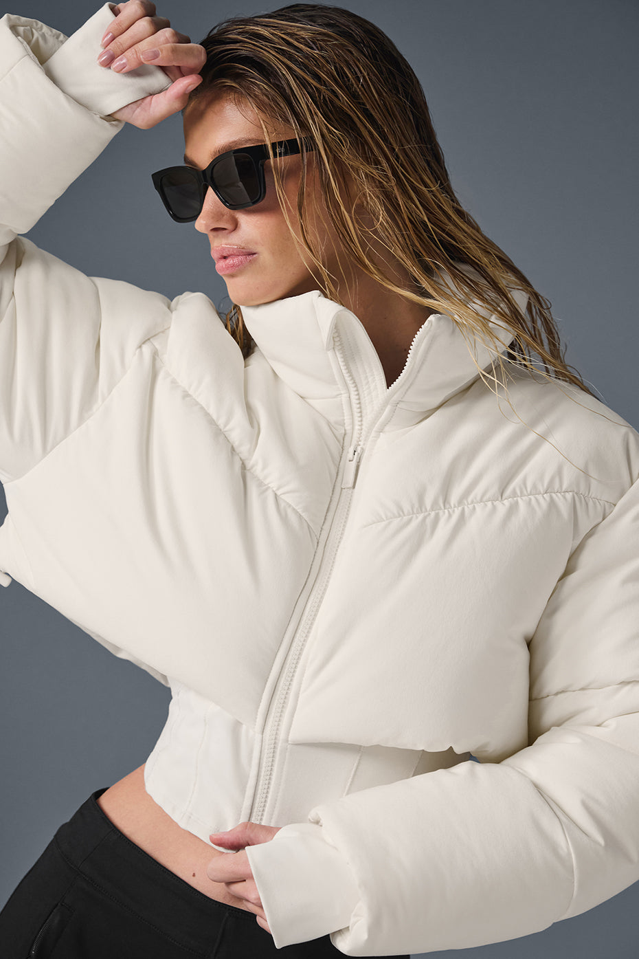 Main Act Corset Puffer - Ivory/Ivory--1