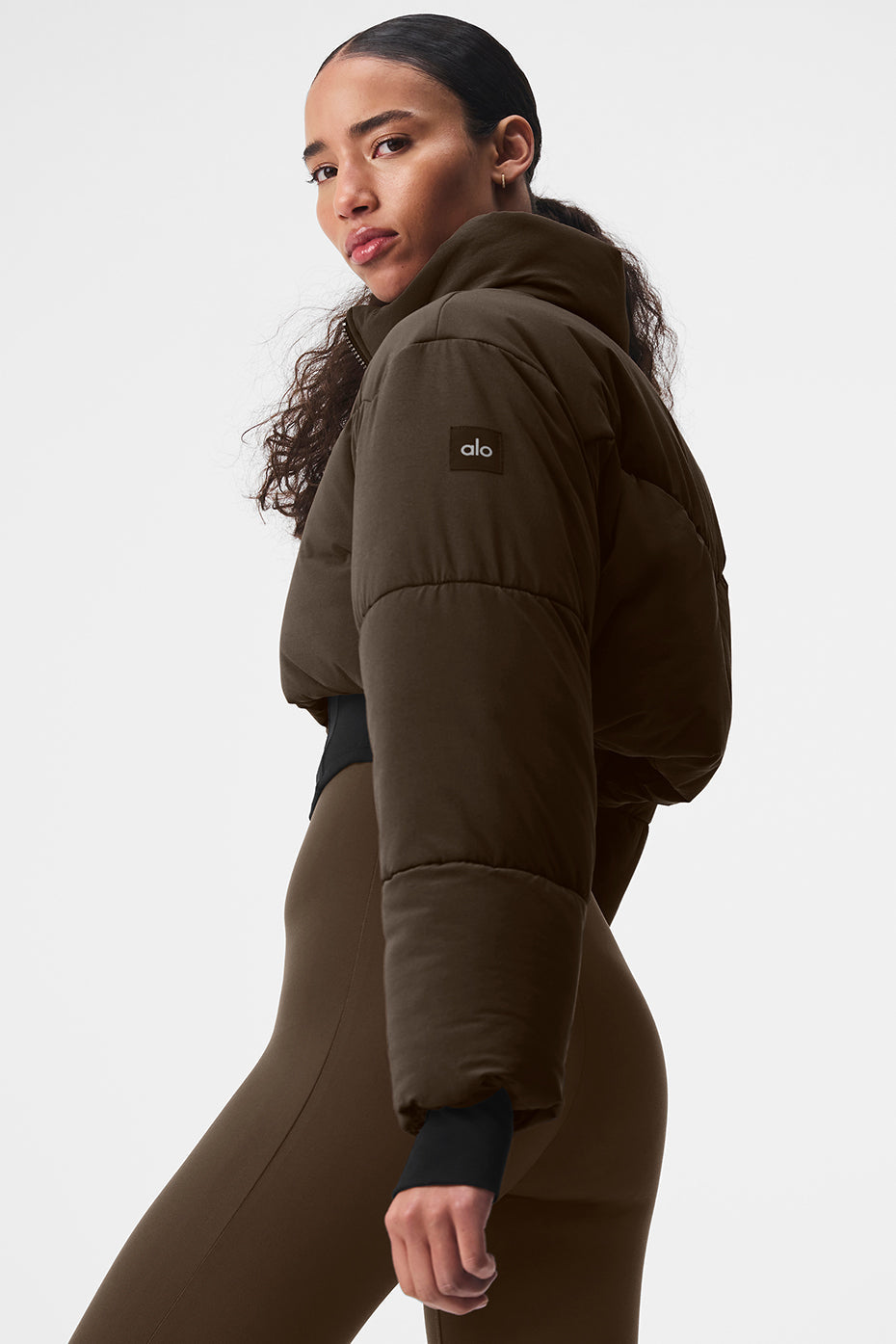 Main Act Corset Puffer - Espresso/Black--3