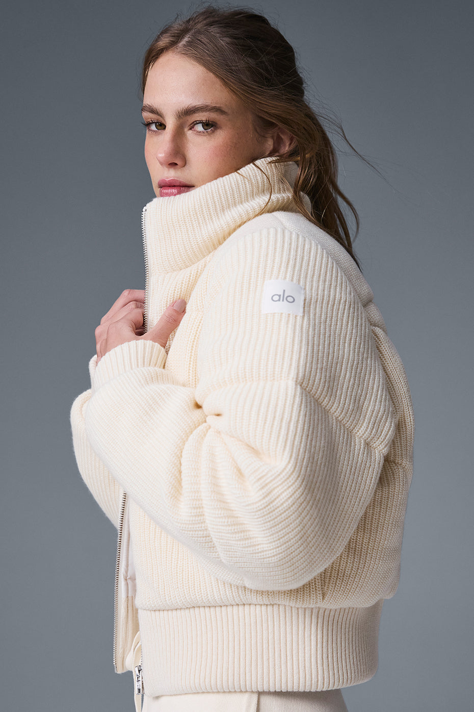 Darling Sweater Puffer - Ivory--3