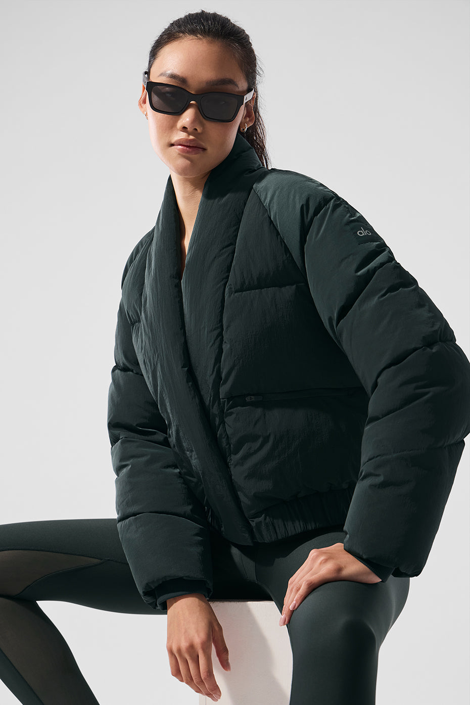 Stargazing Puffer - Charcoal Green--3