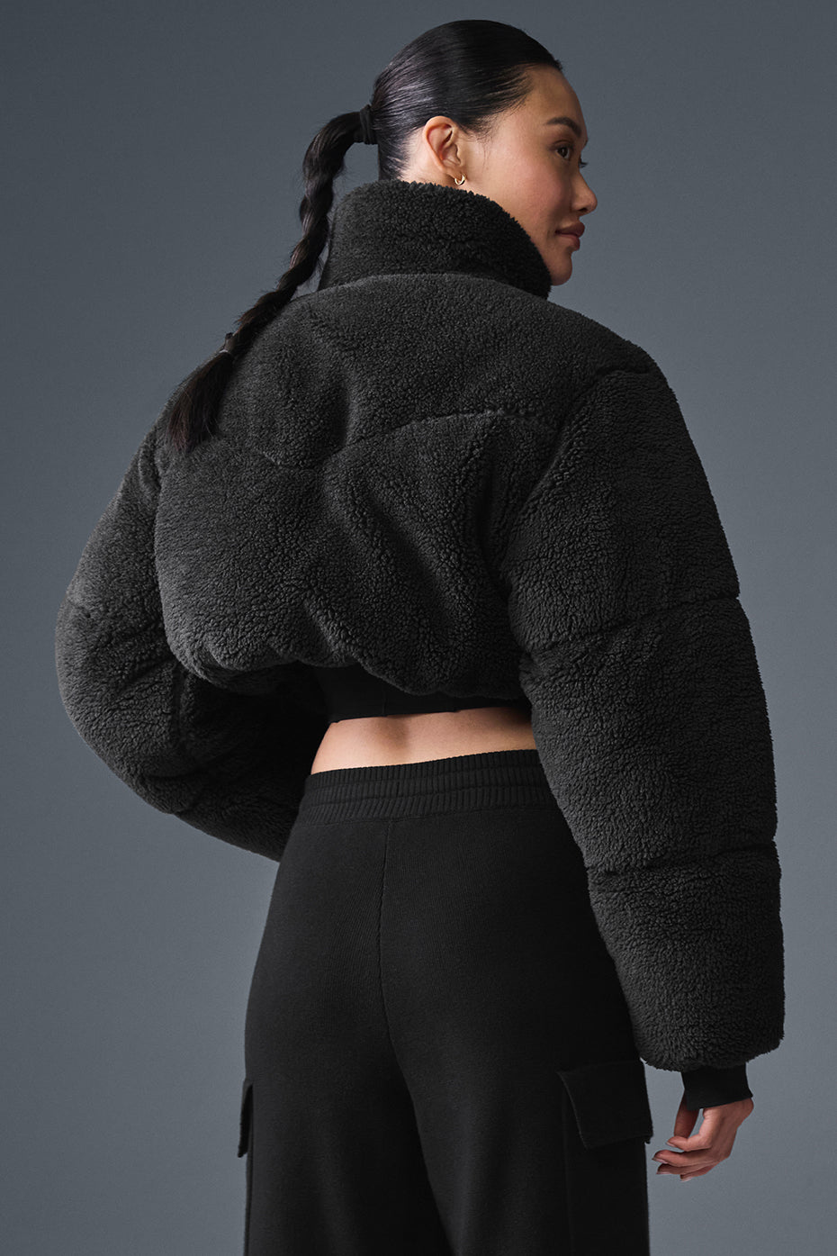 Sherpa Main Act Corset Puffer - Black--2