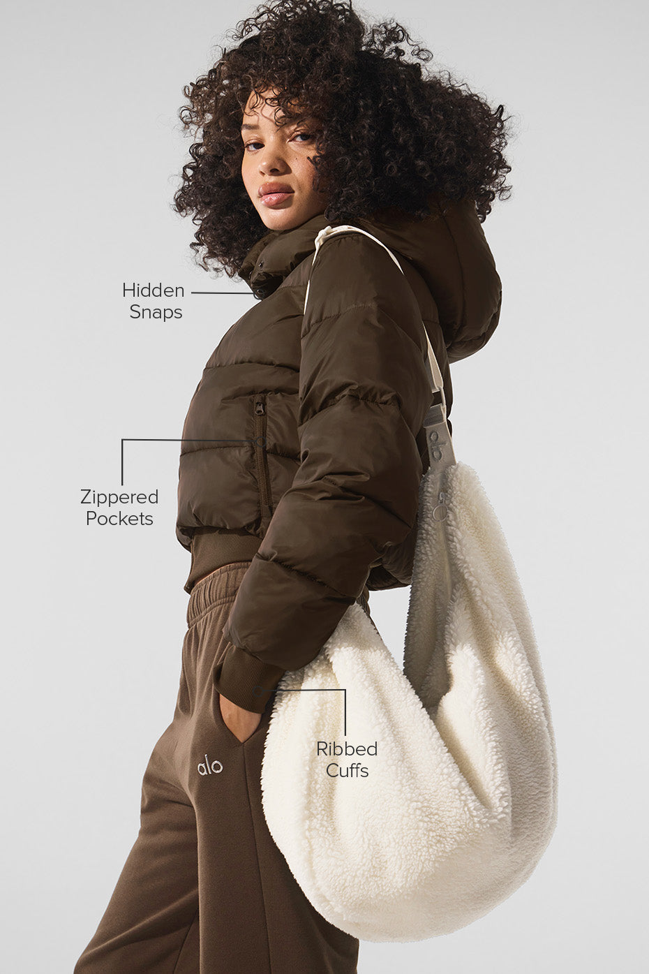 Foxy Puffer Jacket - Espresso--1