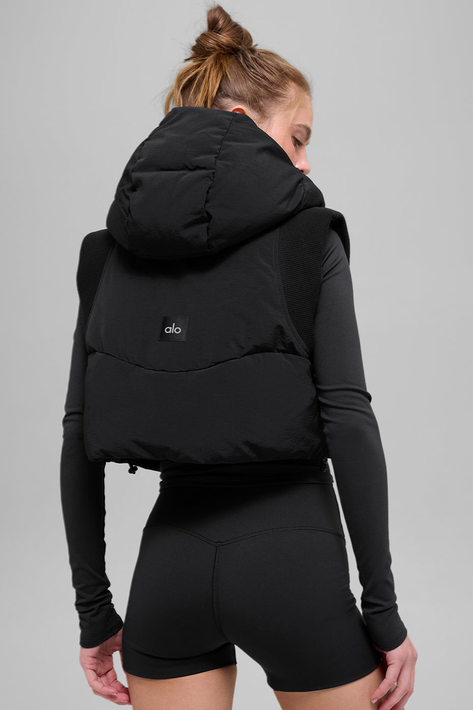 Fast Lane Puffer Vest - Black--3