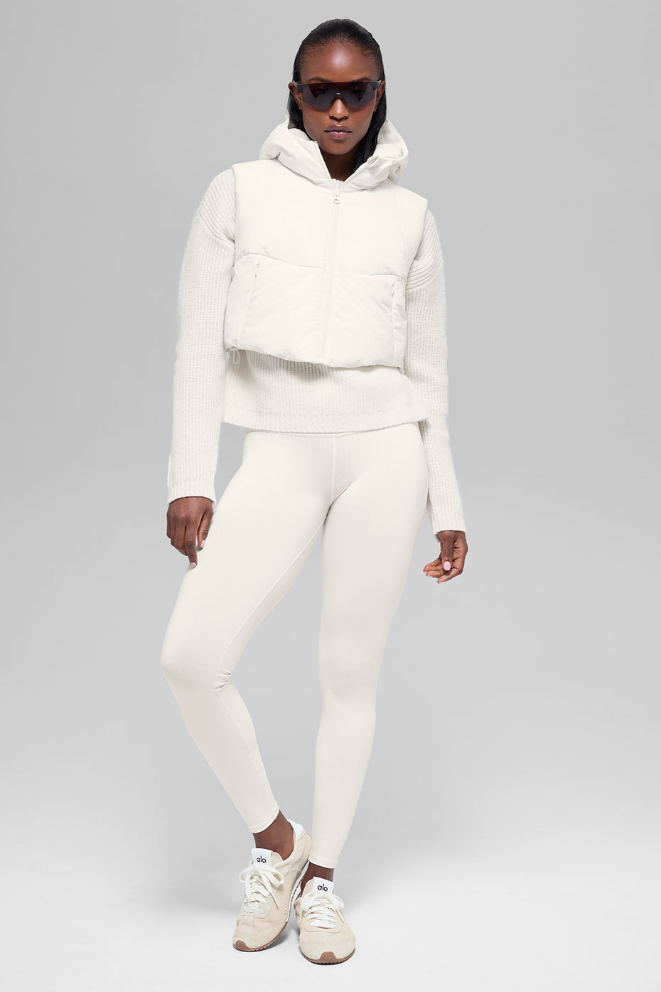 Fast Lane Puffer Vest - Ivory--4