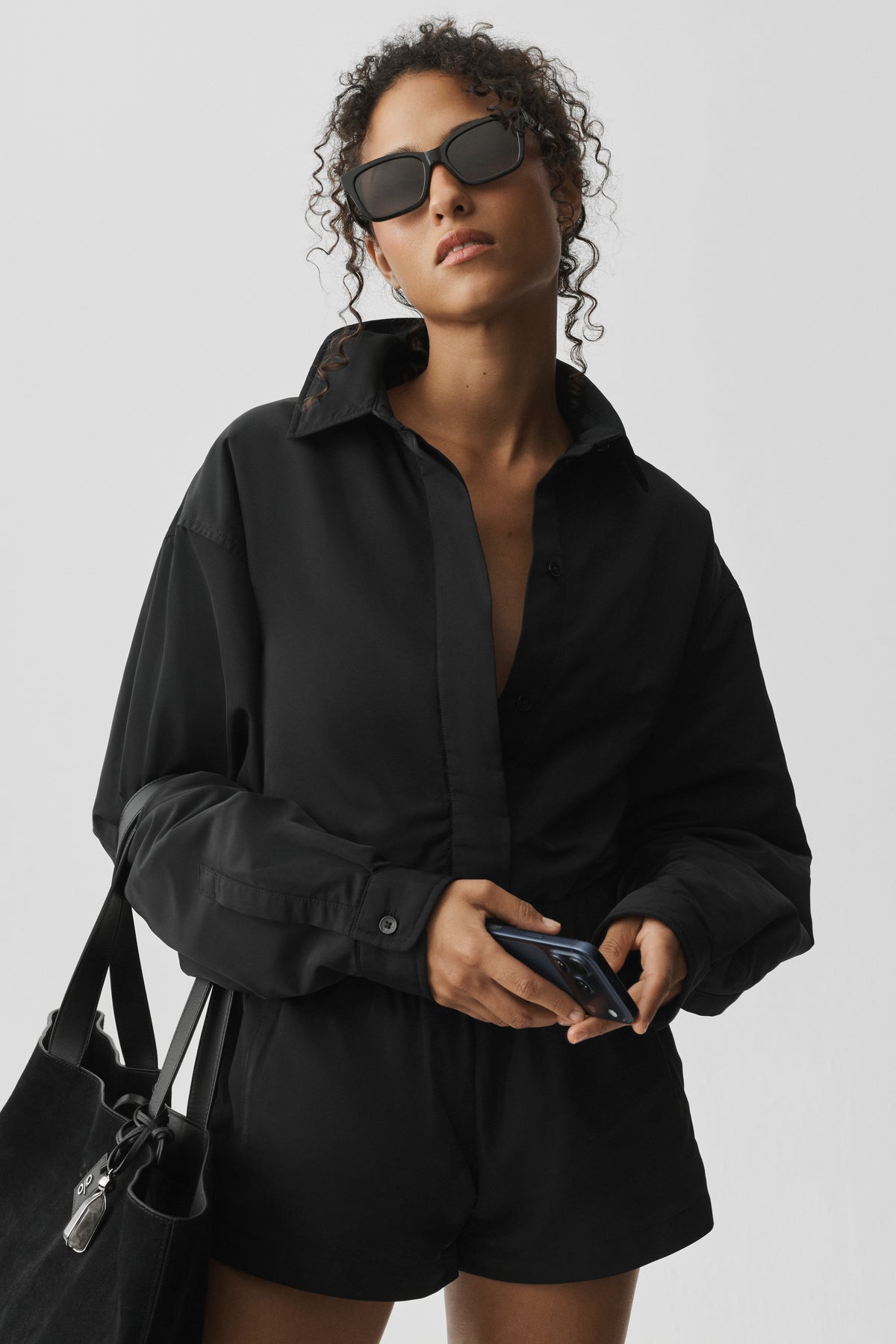 Socialite Shacket - Black--4