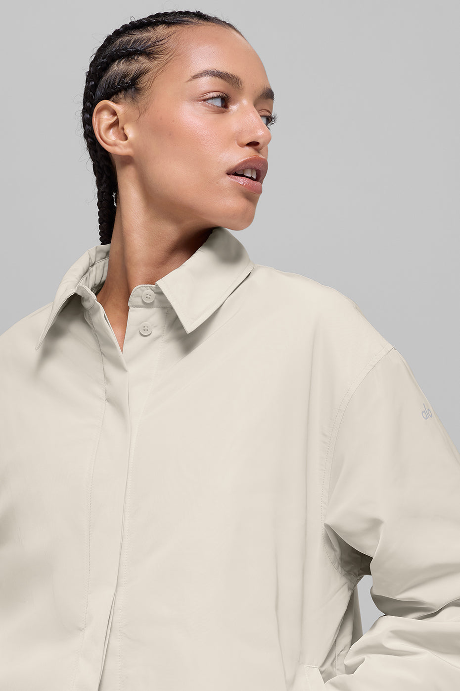 Socialite Shacket - Bone--2