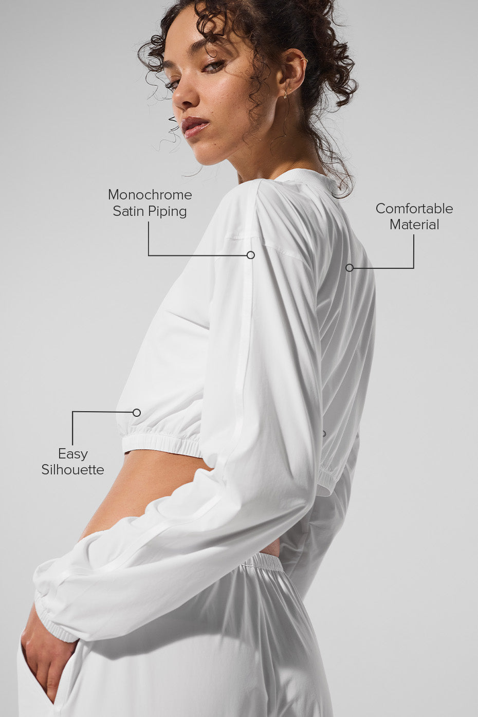Cropped Breezy Full-Zip Cover Up - White--1