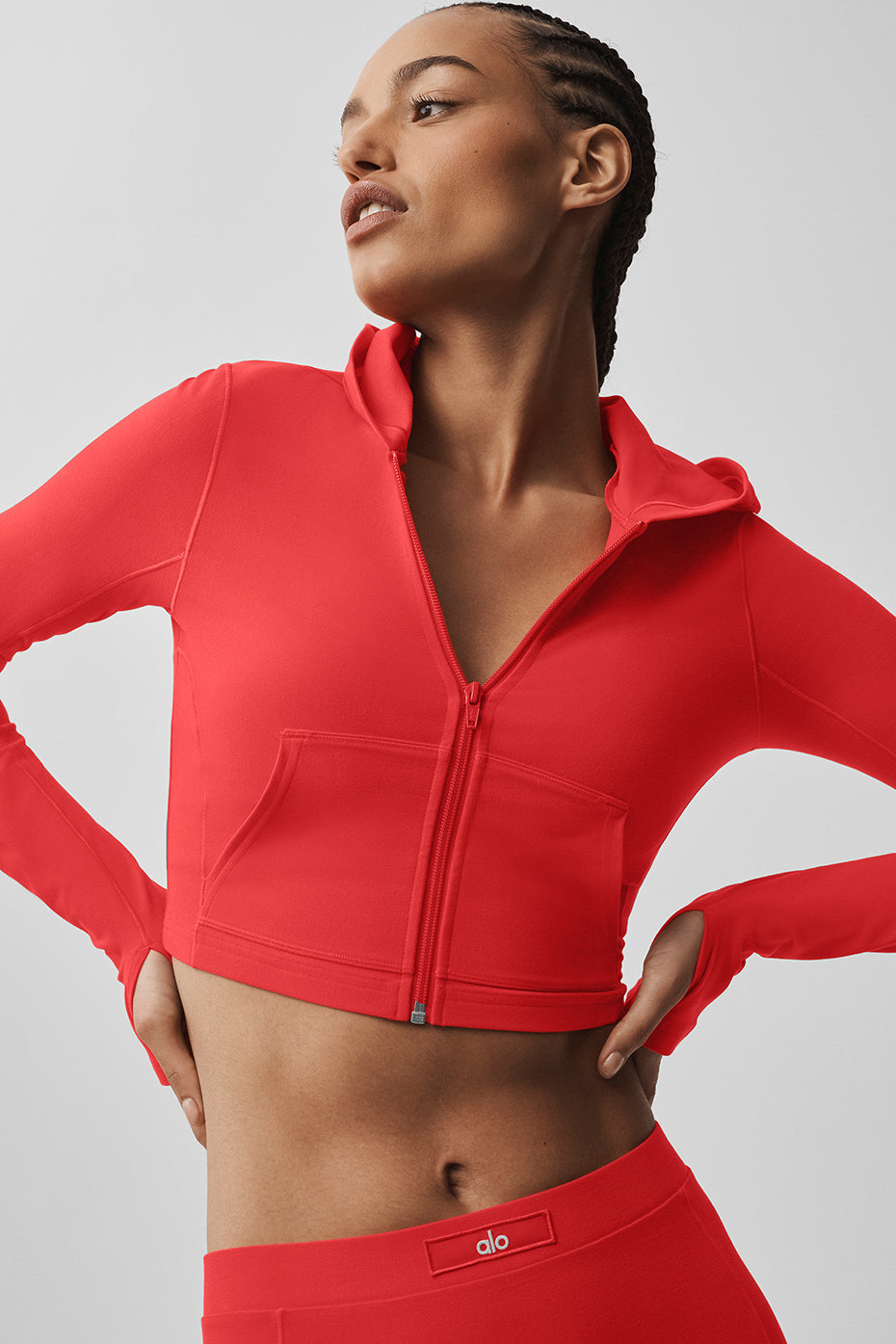 Alosoft Sincere Fitted Jacket - Bright Red--1