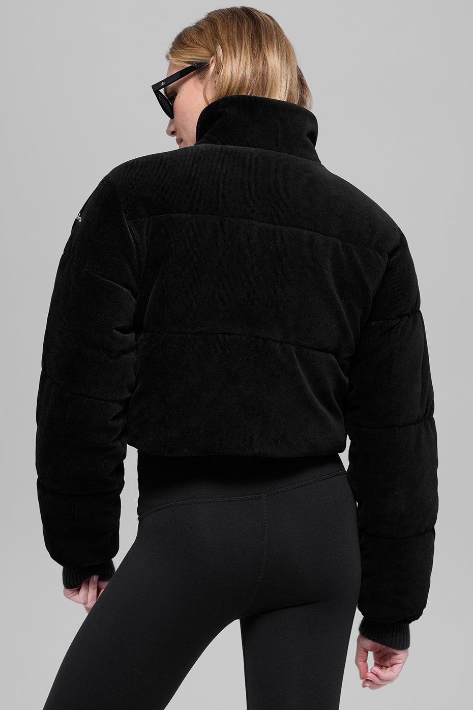 Micro Corduroy Dreamy Puffer - Black--2
