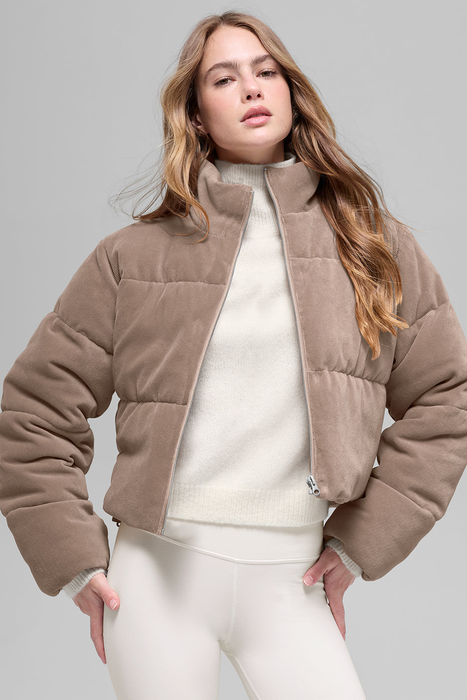 Micro Corduroy Dreamy Puffer - Chai Latte--0