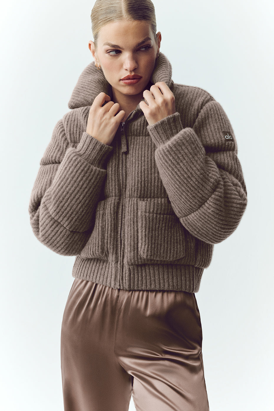 Cashmere Northstar Sweater Puffer - Alpine Cocoa Heather--3