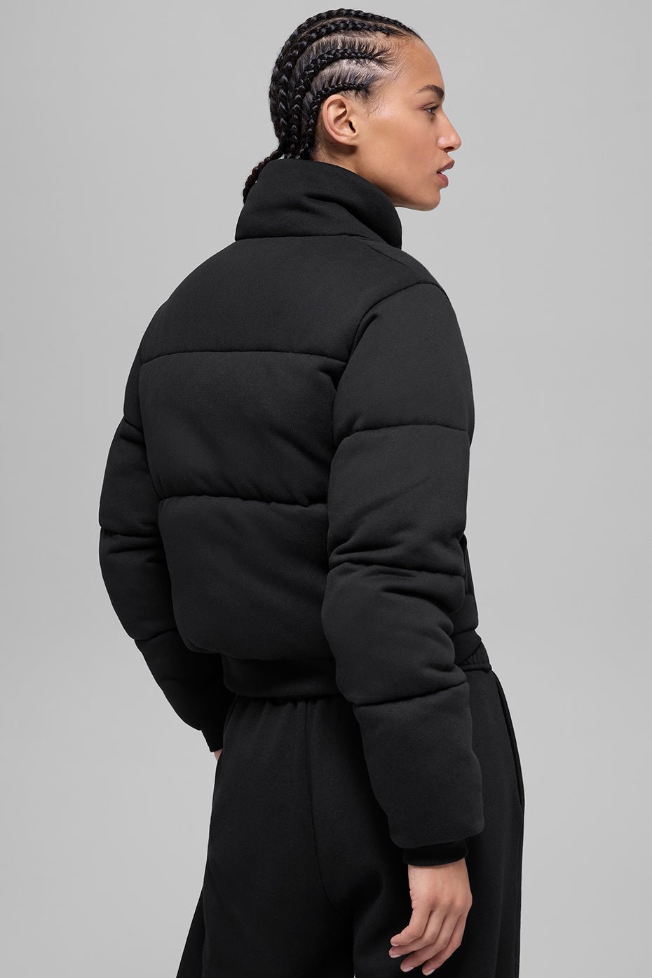Sweatshirt Puffer - Black--2