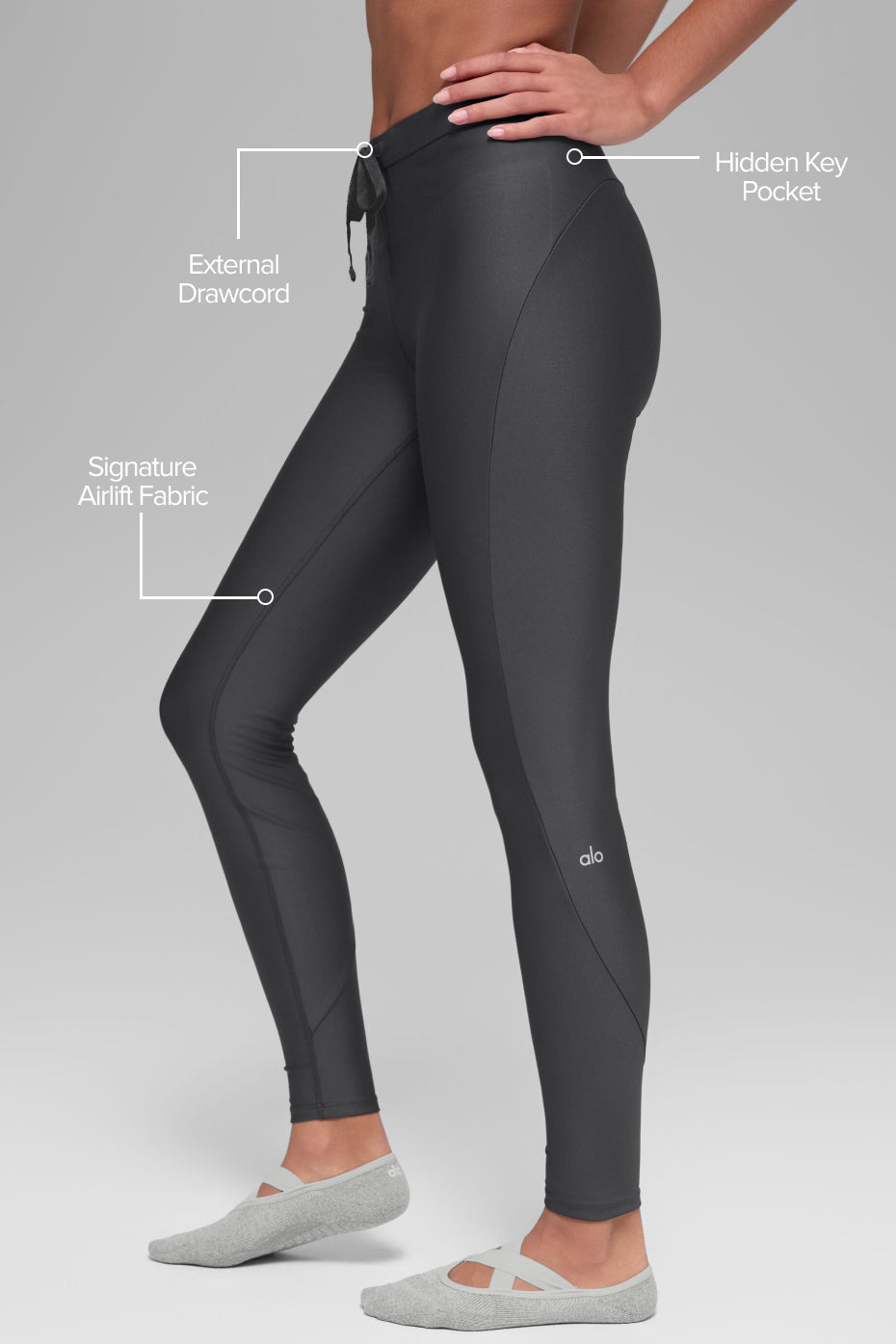 Airlift High-Waist Light Speed Legging - Anthracite--1