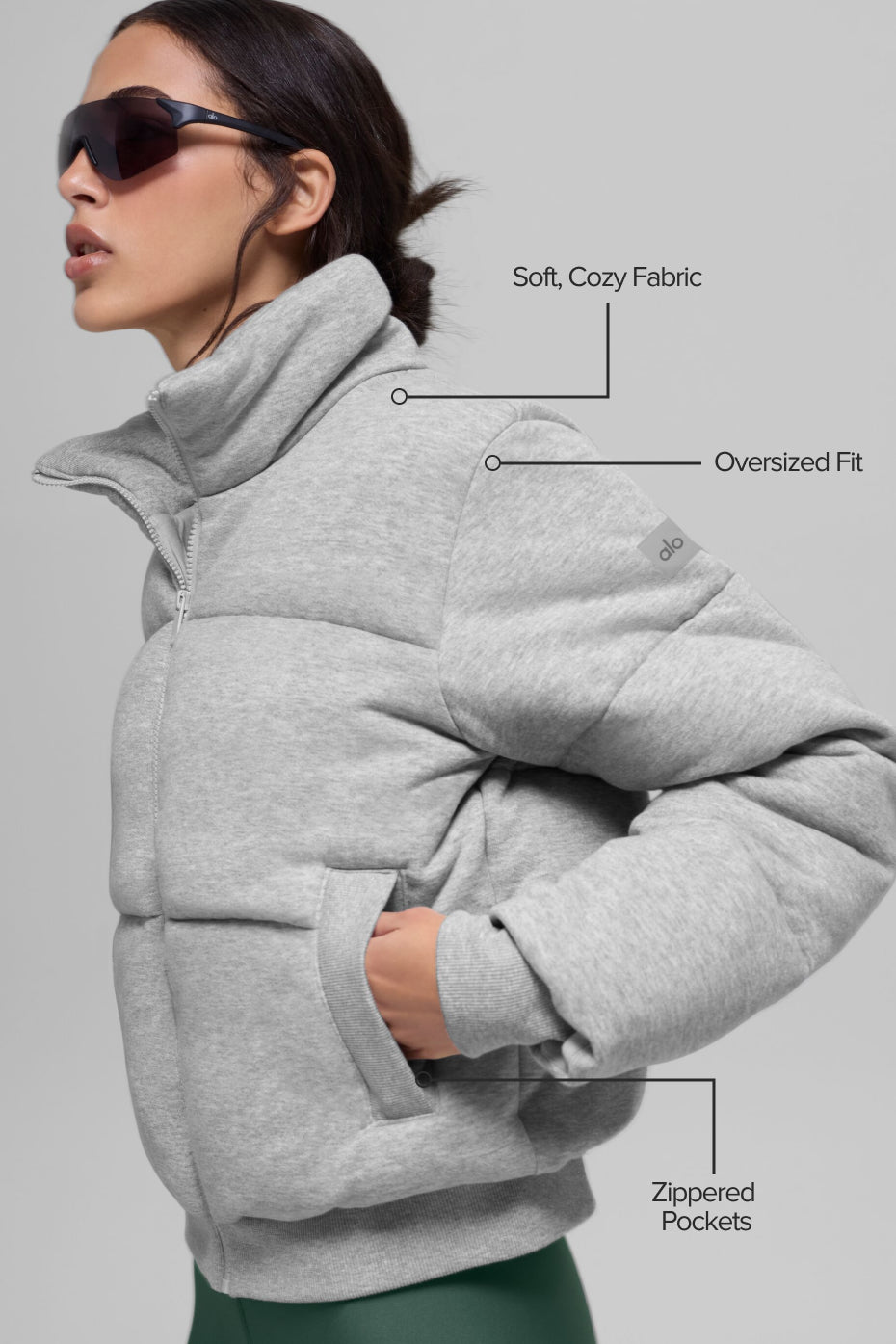 Sweatshirt Puffer - Athletic Heather Grey--1