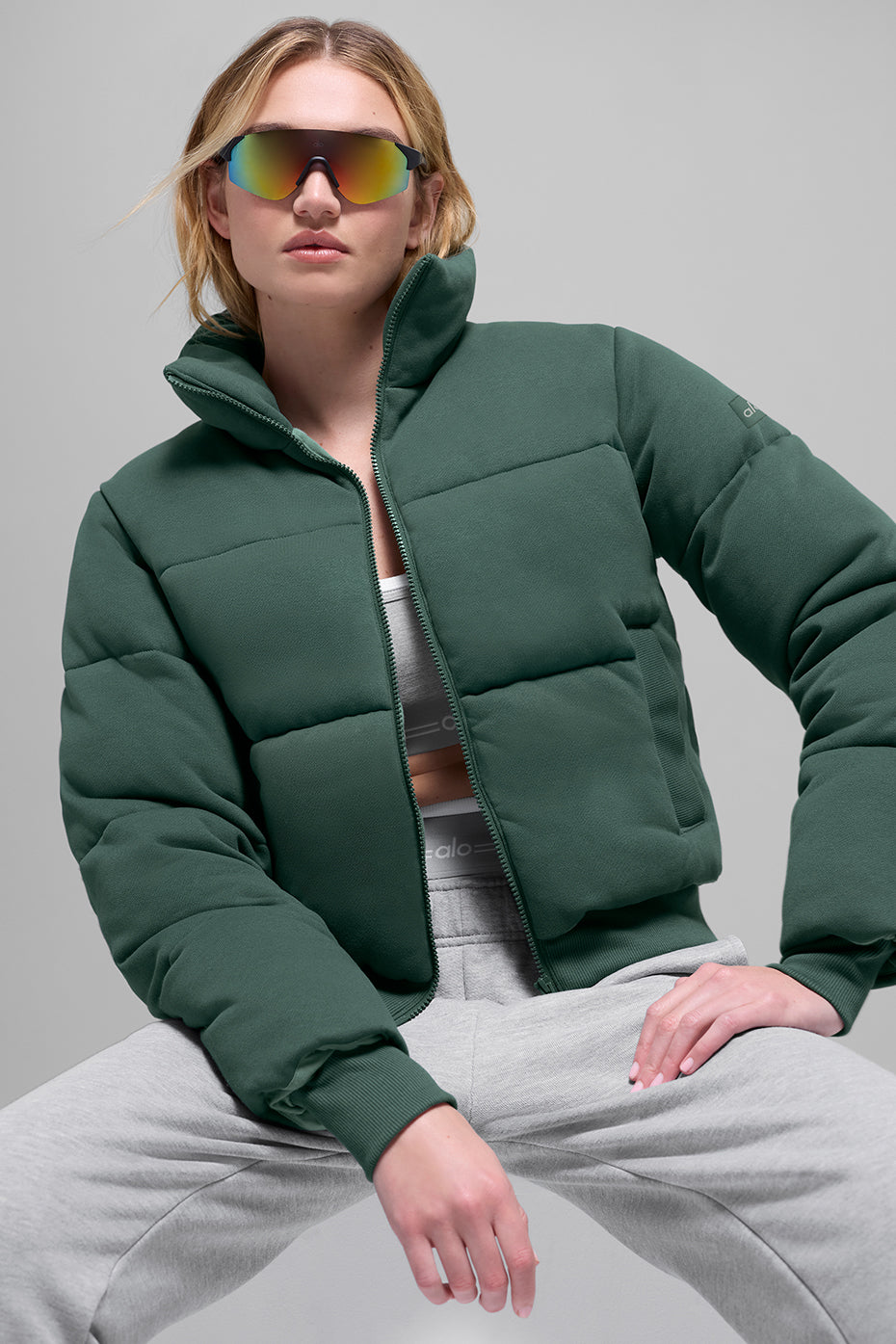 Sweatshirt Puffer - Clover Green--0