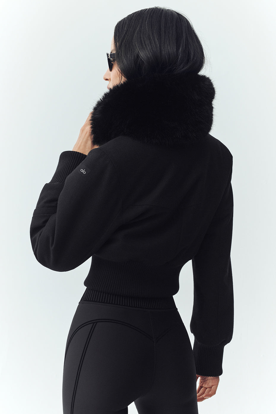 Wool Blend Bunny Slope Jacket - Black--2