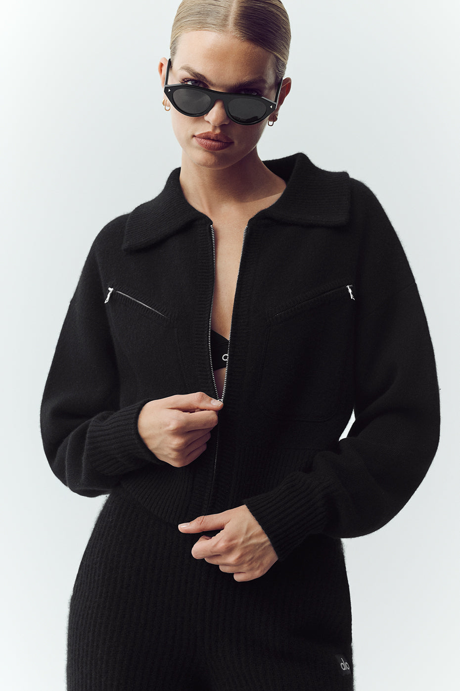 Cashmere Radiate Jacket - Black--0