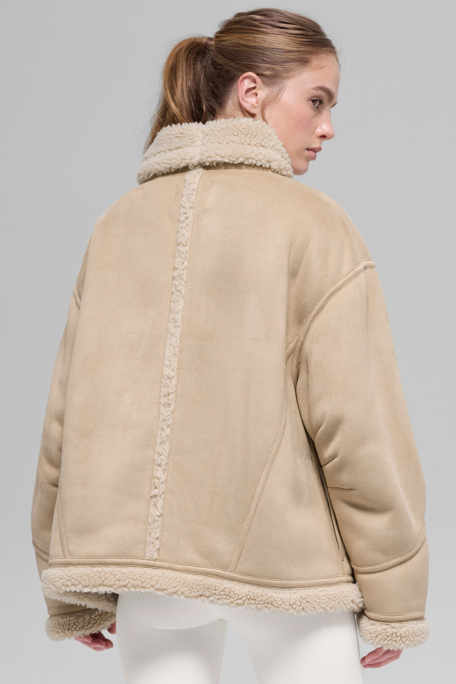 Faux Shearling Grand Jacket - Woodland Tan--3