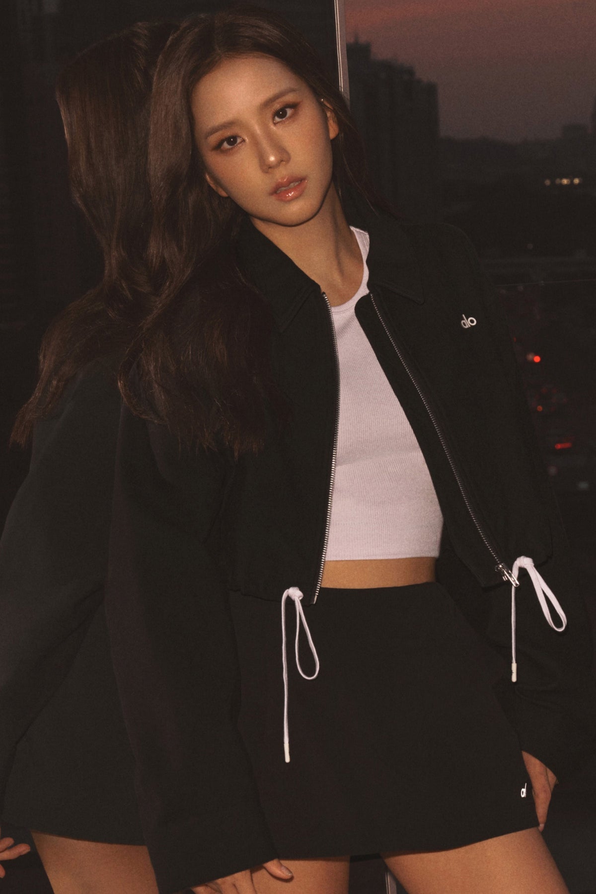 Cropped Fan Favorite Full Zip Jacket - Black--0