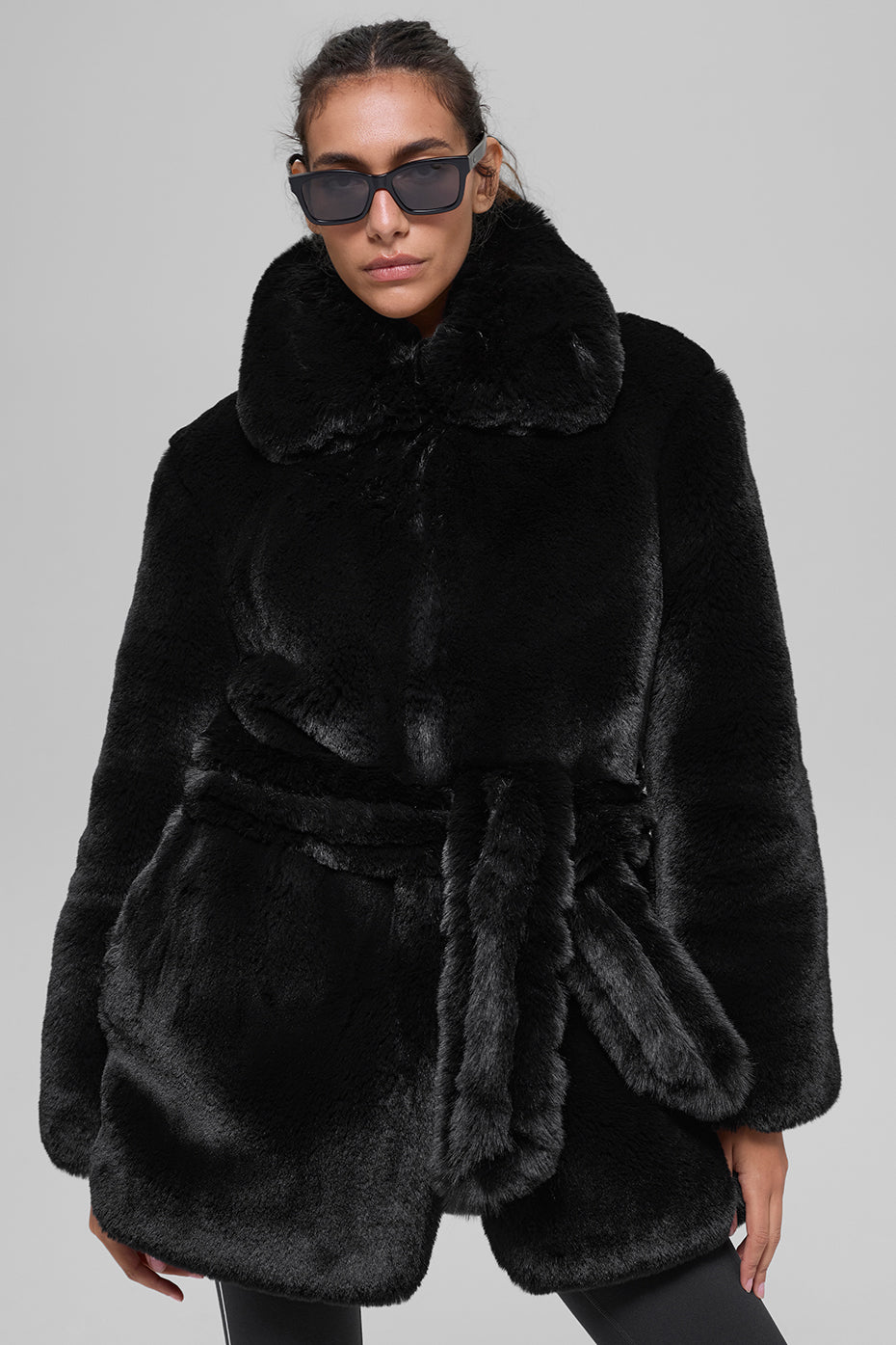 Faux Fur Starstruck Coat - Black--0