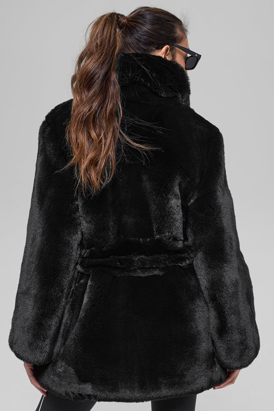 Faux Fur Starstruck Coat - Black--2