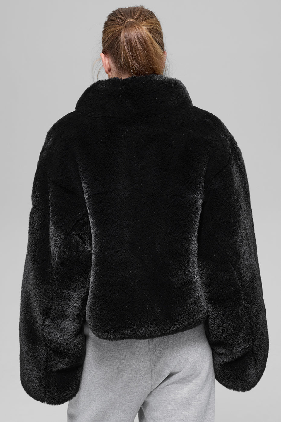 Faux Fur Allure Jacket - Black--2