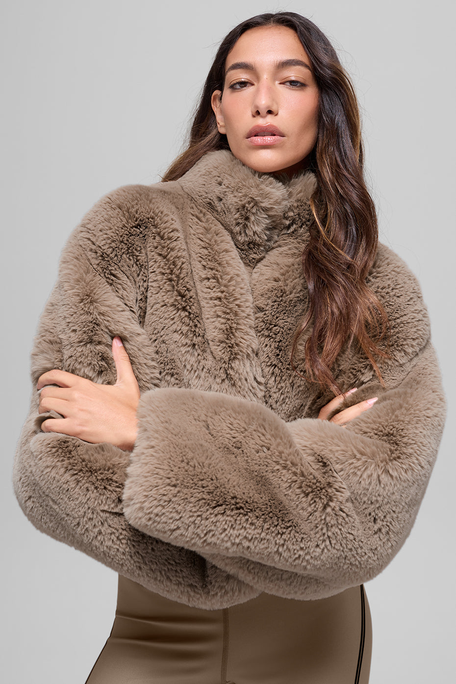 Faux Fur Allure Jacket - Oat--0