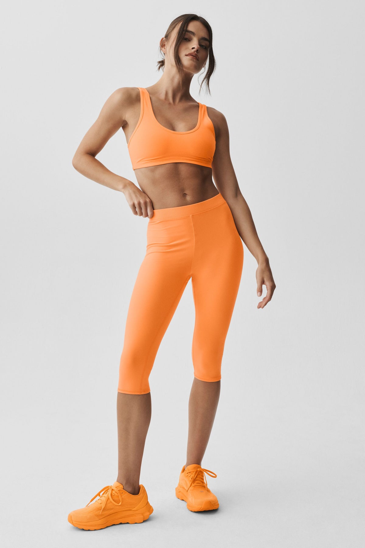 Alosoft High-Waist Iconic 90's Capri - Satsuma Breeze--5