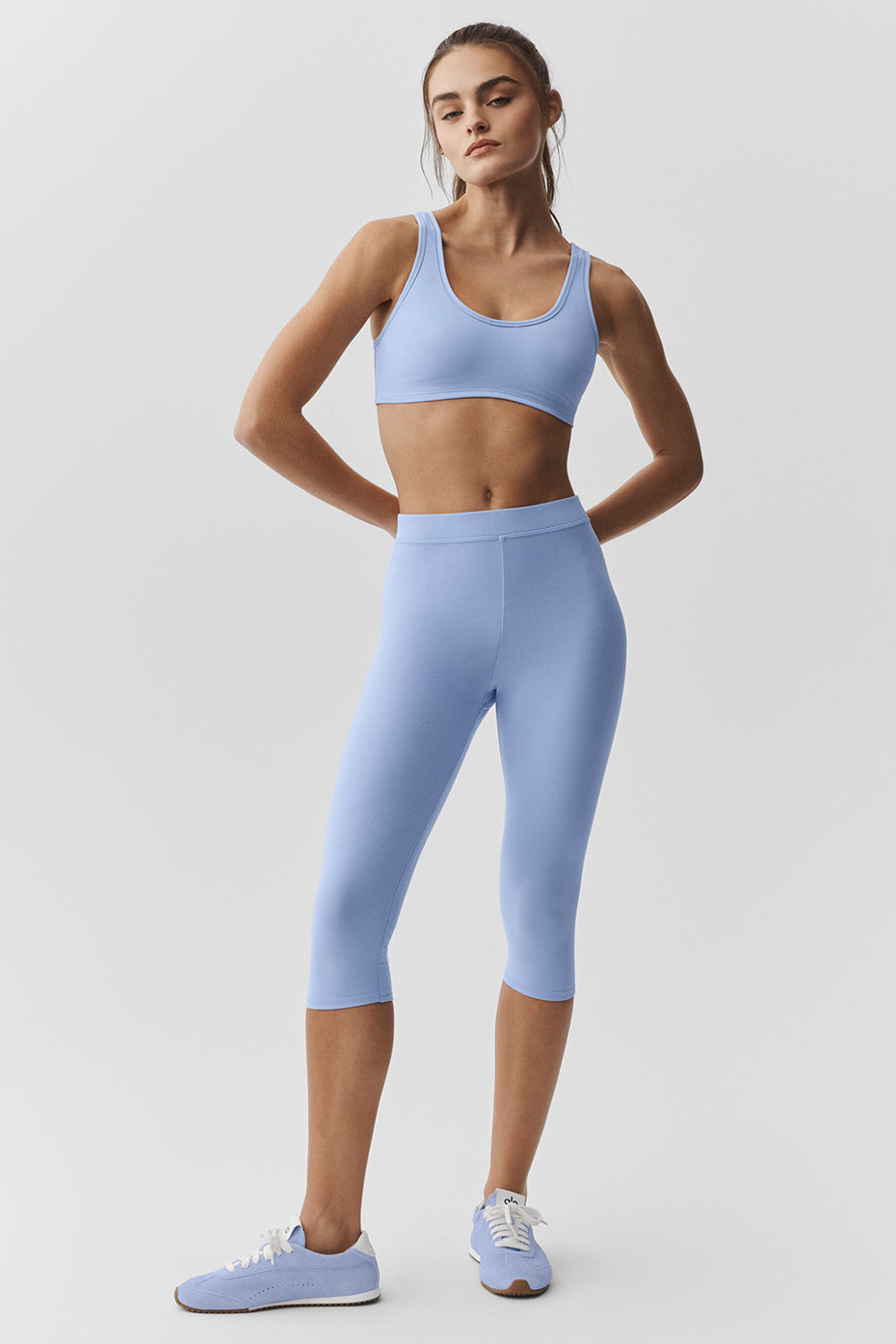 Alosoft High-Waist Iconic 90's Capri - Light Provence Blue--3