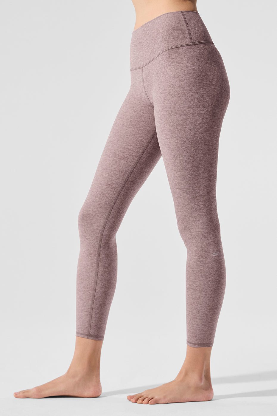 Alosoft High-Waist 7/8 Highlight Legging - Dark Pink Quartz Heather--3