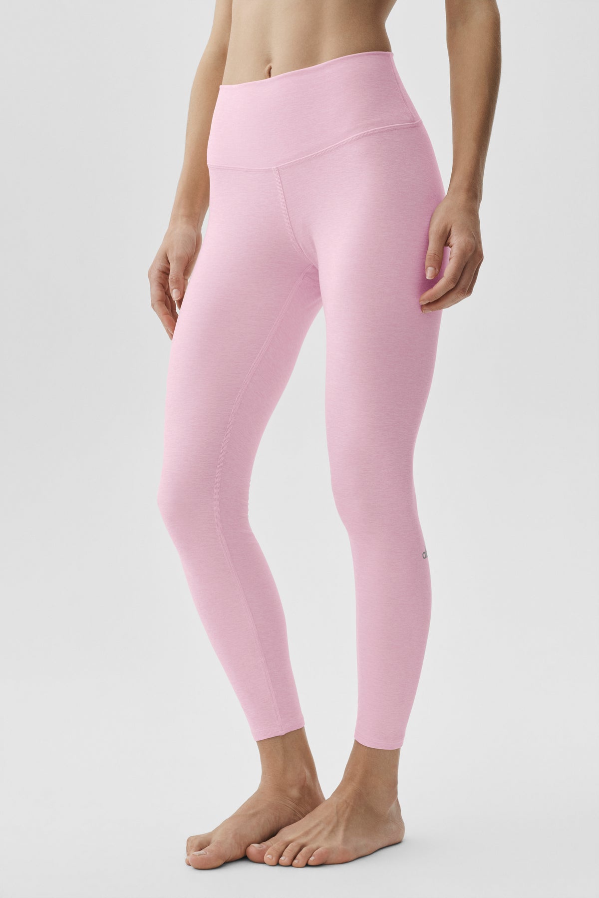 Alosoft High-Waist 7/8 Highlight Legging - Pink Marshmallow Heather--2