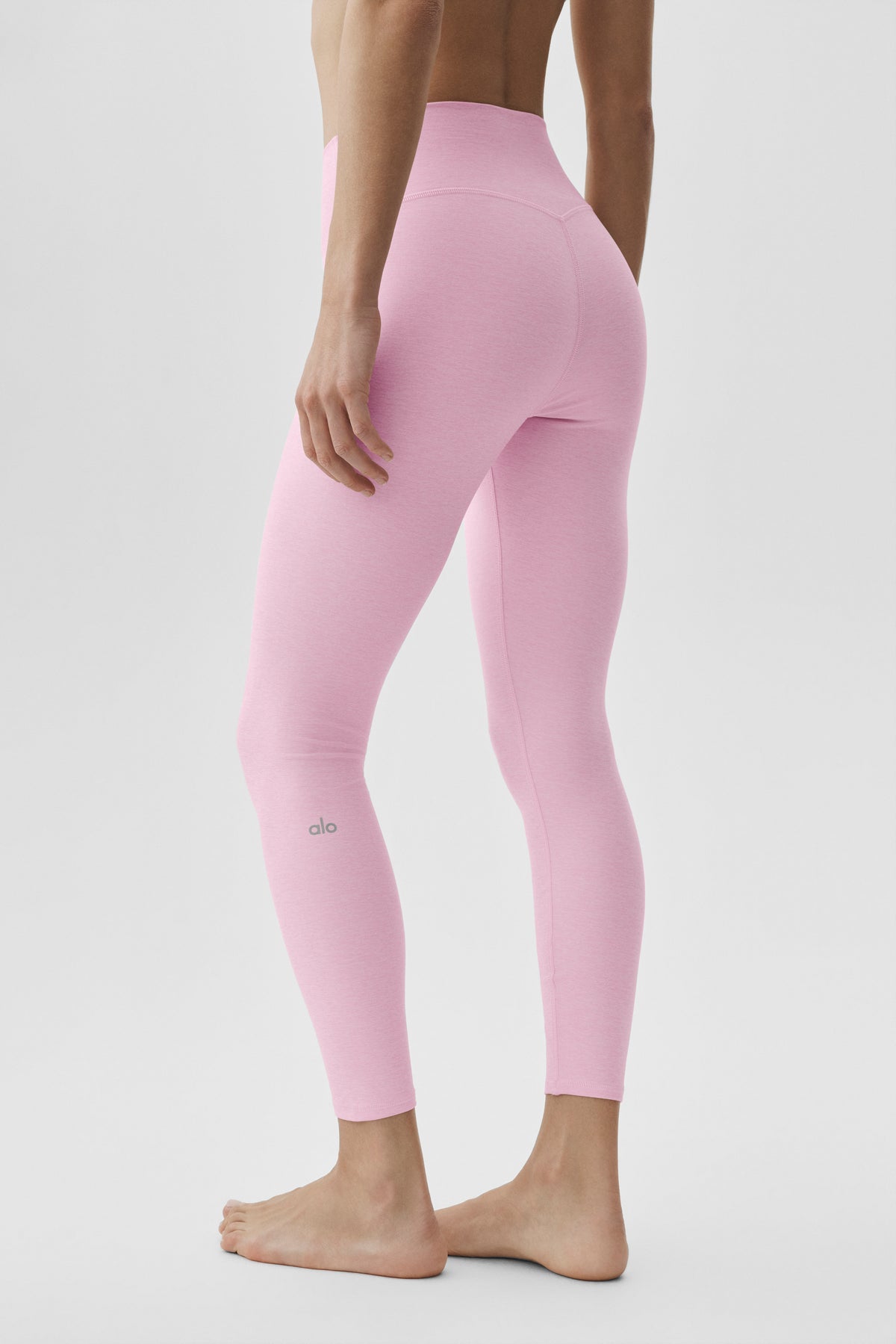 Alosoft High-Waist 7/8 Highlight Legging - Pink Marshmallow Heather--3