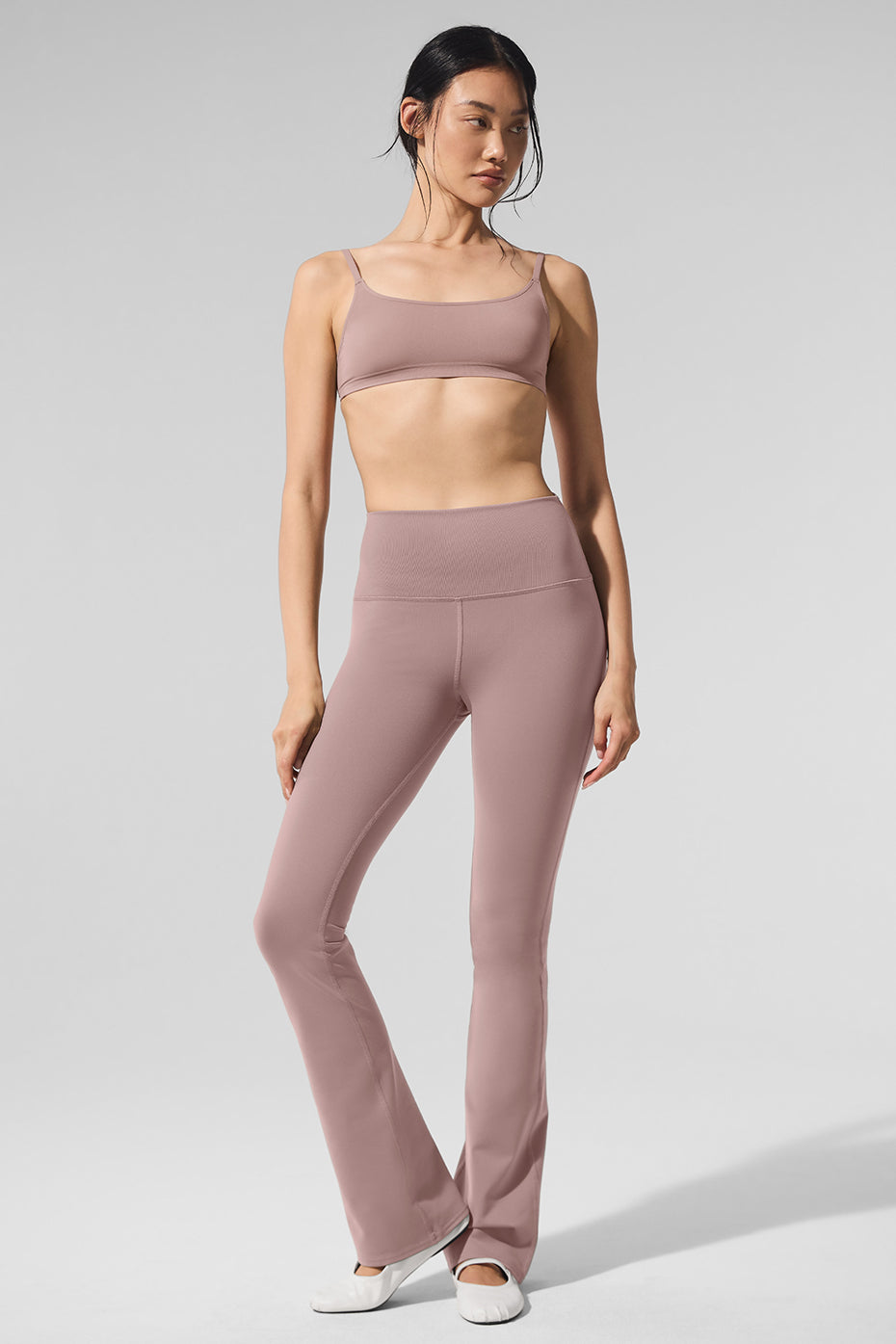 Airbrush High-Waist Bootcut Legging (Regular) - Taupe--0
