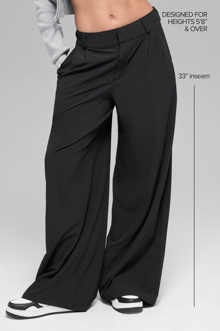 High-Waist Dreamscape Trouser (Long) - Black--1