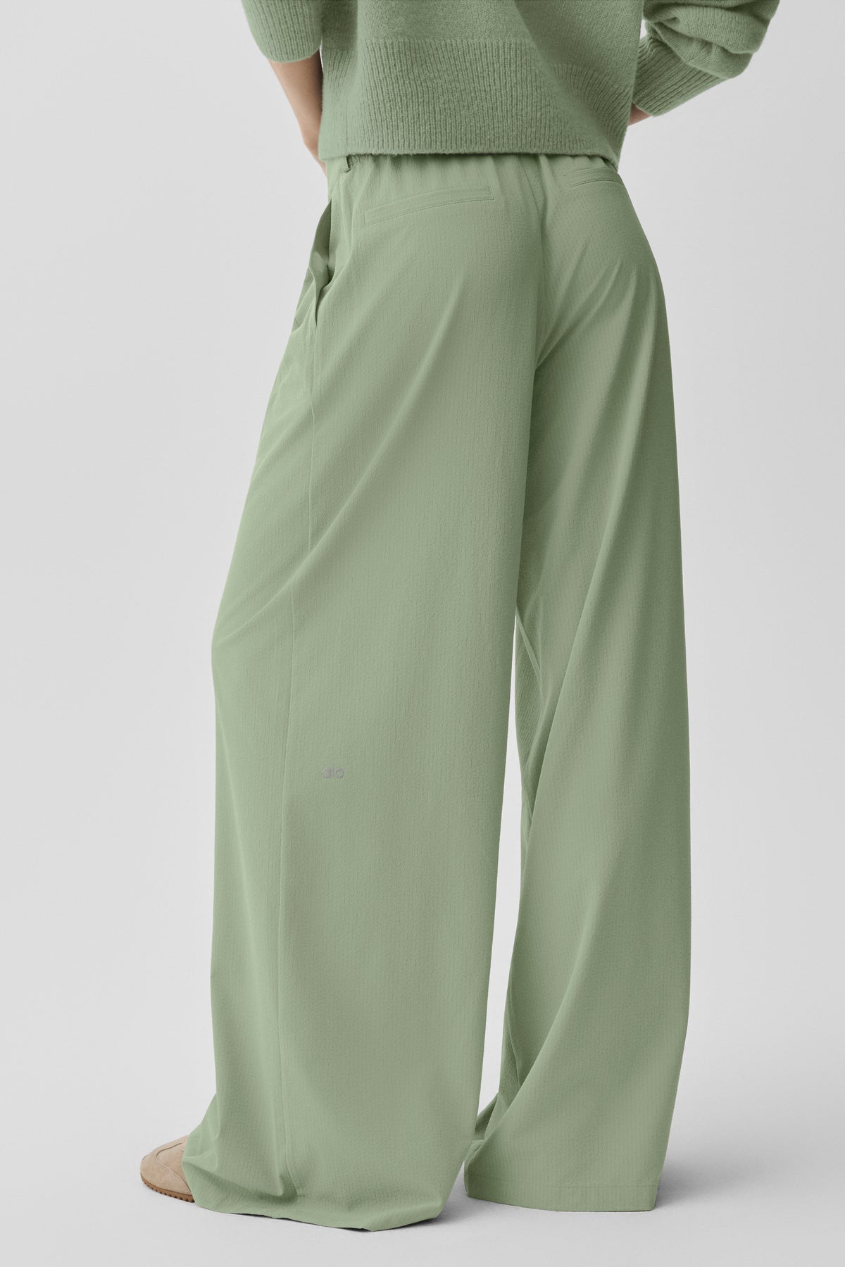 High-Waist Dreamscape Trouser (Long) - Dune Grass--1