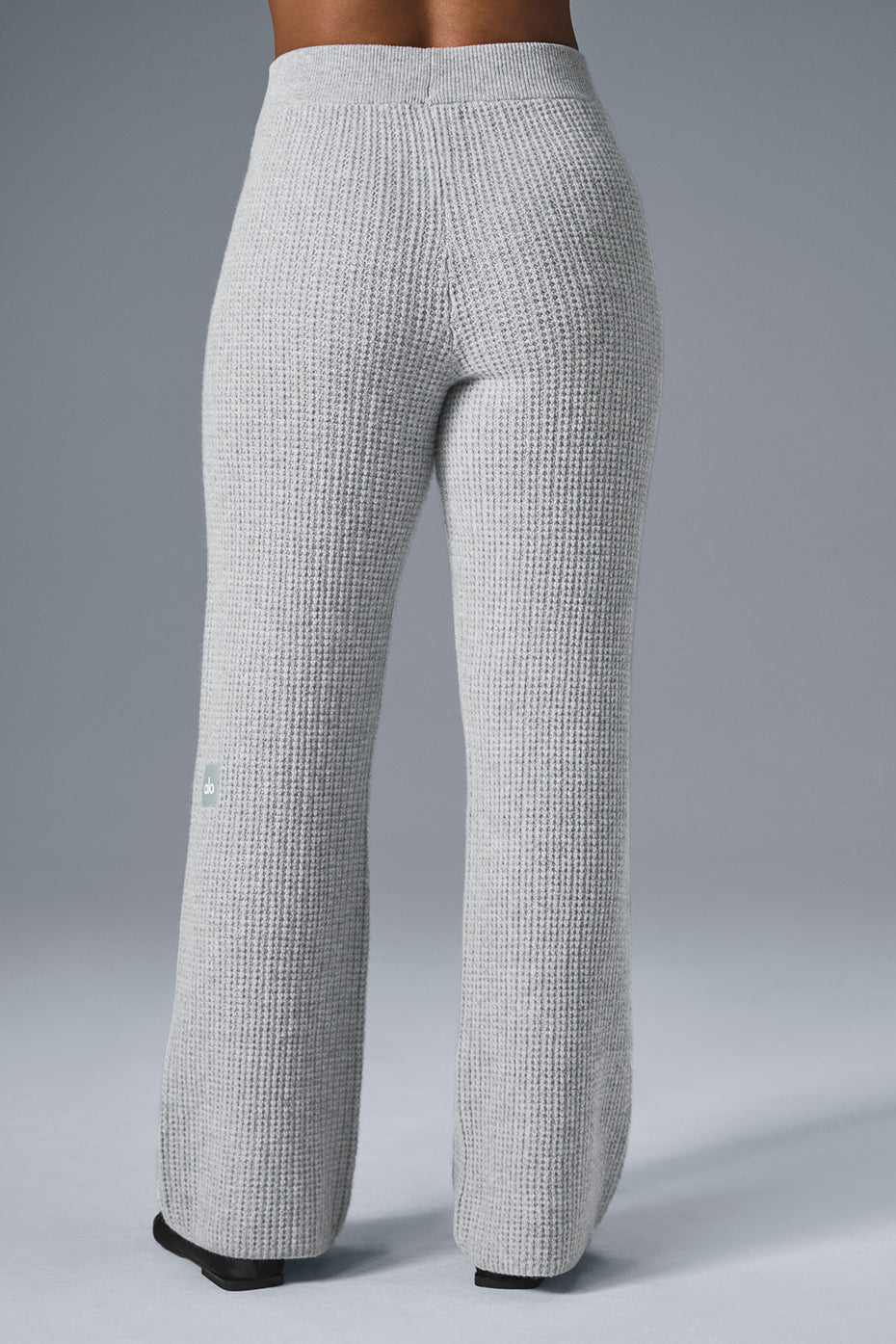 Cashmere High-Waist Plush Waffle Pant - Athletic Heather Grey--2