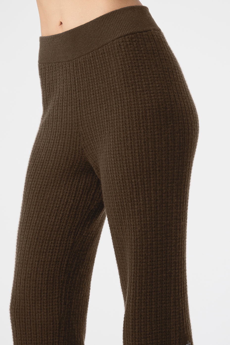 Cashmere High-Waist Plush Waffle Pant - Espresso--2
