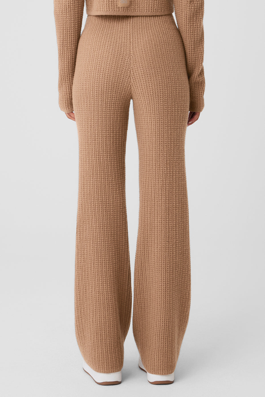 Cashmere High-Waist Plush Waffle Pant - Toasted Almond--2