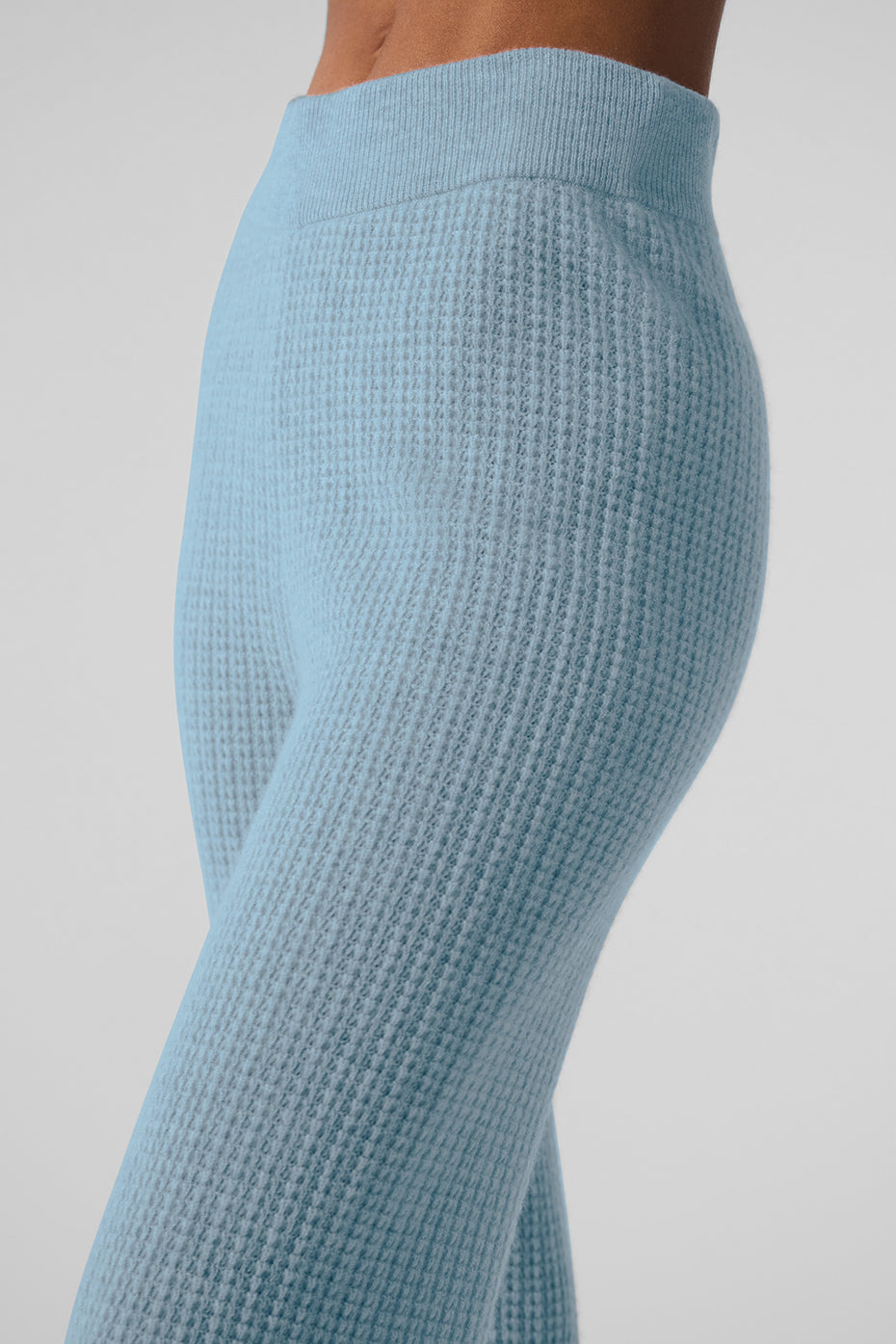 Cashmere High-Waist Plush Waffle Pant - Celestial Blue Heather--1