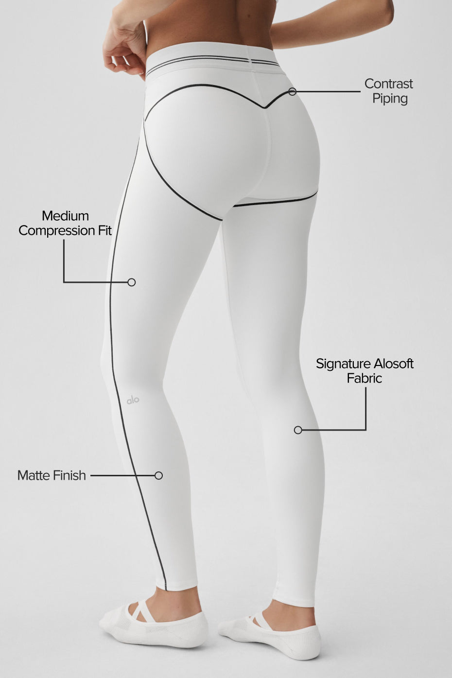 Airbrush High-Waist Heart Throb Legging - White/Black--1