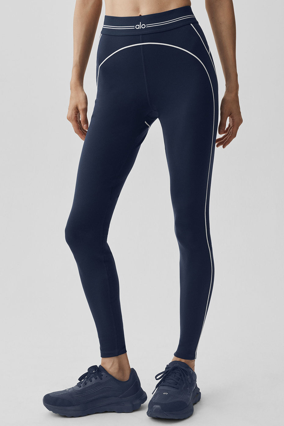 Airbrush High-Waist Heart Throb Legging - Navy/White--2