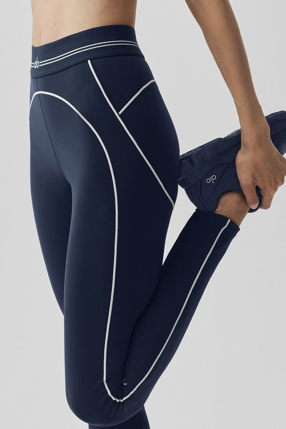 Airbrush High-Waist Heart Throb Legging - Navy/White--3