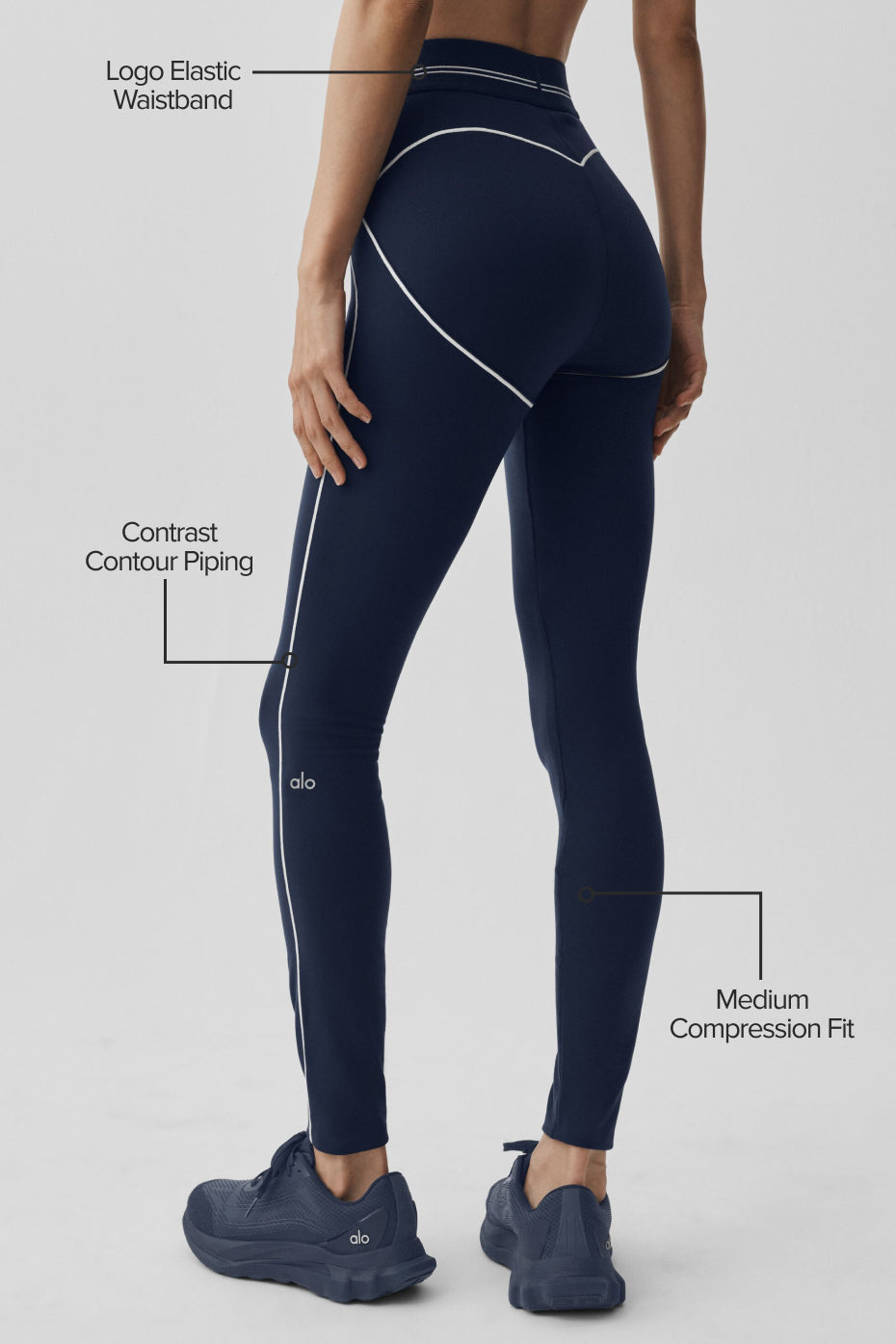 Airbrush High-Waist Heart Throb Legging - Navy/White--1
