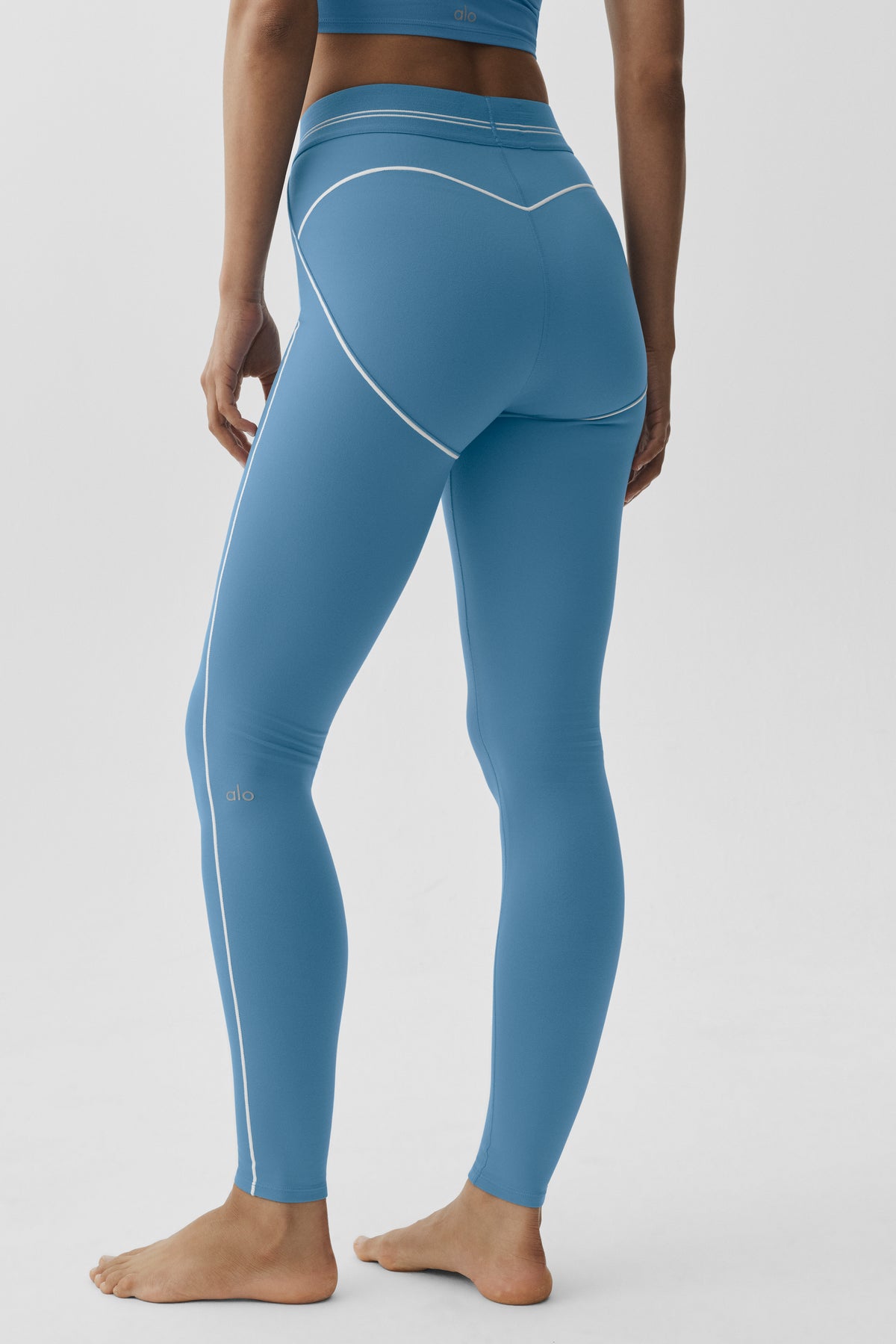Airbrush High-Waist Heart Throb Legging - California Blue/White--1
