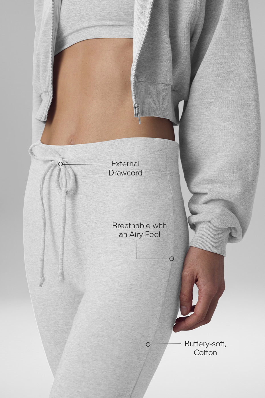 Sway Bootcut Sweatpant - Athletic Heather Grey--1