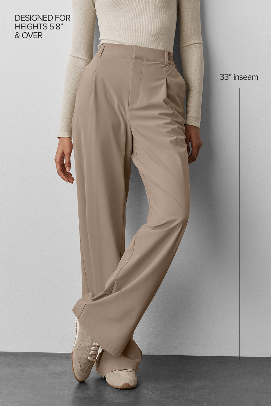 High-Waist Pursuit Trouser (Long) - Gravel--1
