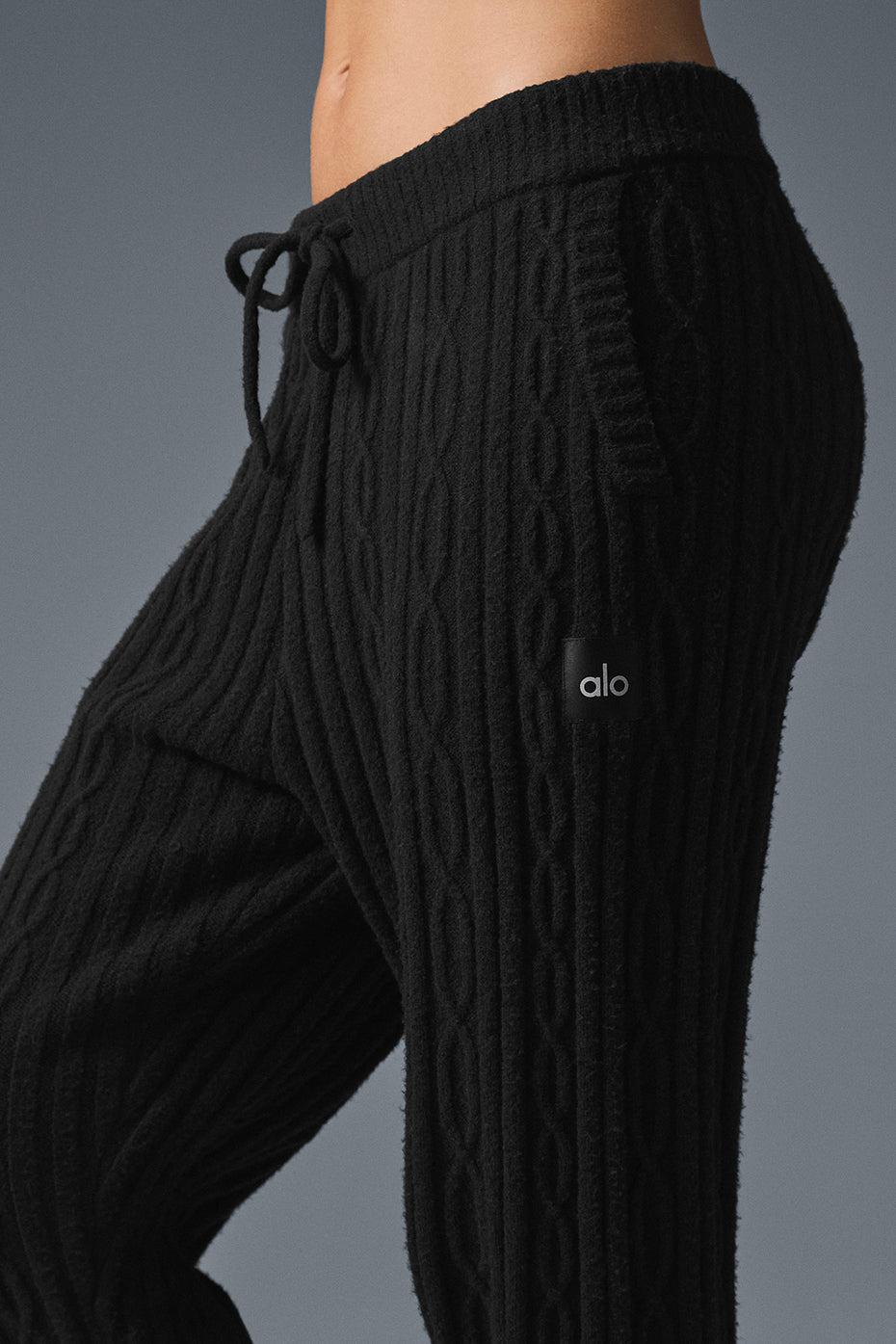Cable Knit Winter Bliss Pant - Black--3